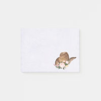 Casquette Brown Cowgirl avec fleurs roses