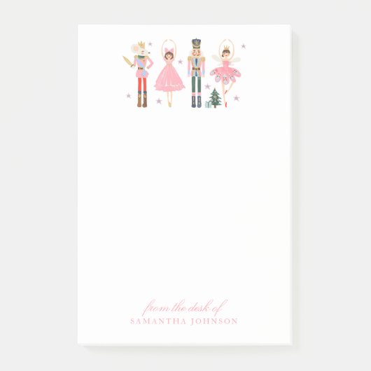 Post-it® Casse-Noisette Rose De Noël Du Bureau De (Devant)