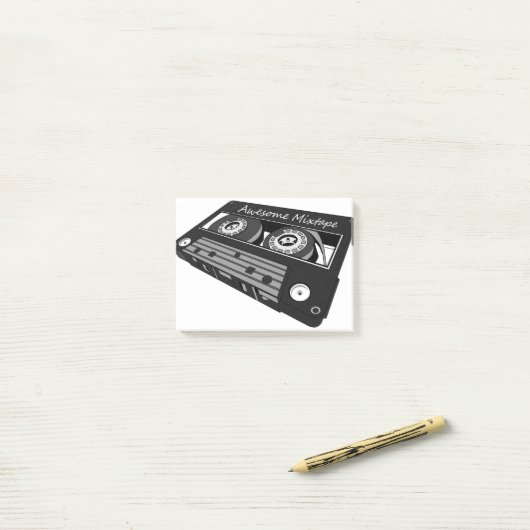 Post-it® Cassette Mixtape (Sur un bureau)