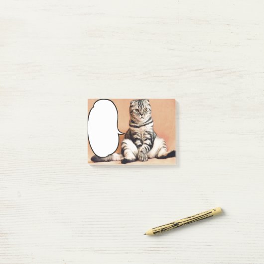 Post-it® Cat (Sur un bureau)