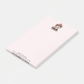 Post-it® Cat with Red Love Hearts Cute and Funny (Incliné)