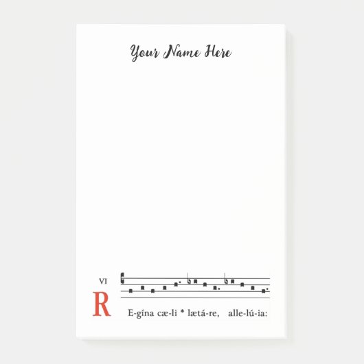 Post-it® Catholique Grégorienne Chant musique classique (Devant)