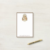 Post-it® Catholique traditionnel de Jésus de bébé de St (Sur un bureau)