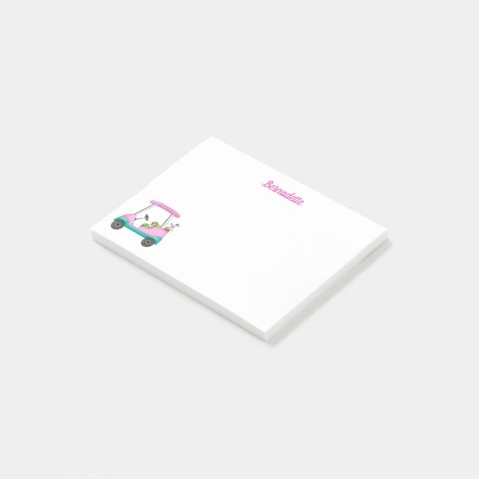 Post-it® Cavalier King Charles Spaniel Dans Panier De Golf  (Incliné)