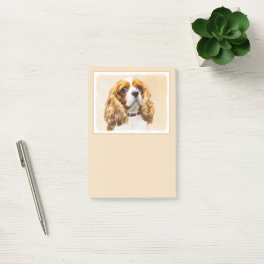Post-it® Cavalier King Charles Spaniel Peinture originale (Bureau)