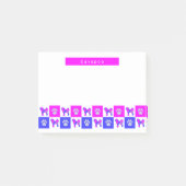 Post-it® Cavapoo Silhouette Chien & Paw Hot Pink & Blue (Devant)
