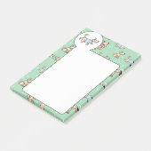 Post-it® Ce chien Motif de chien vert de vie (Incliné)