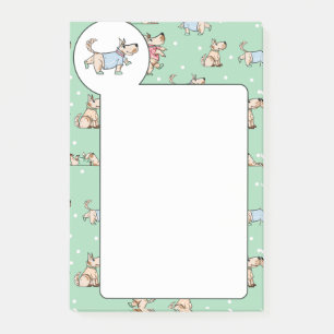 Post-it® Ce chien Motif de chien vert de vie