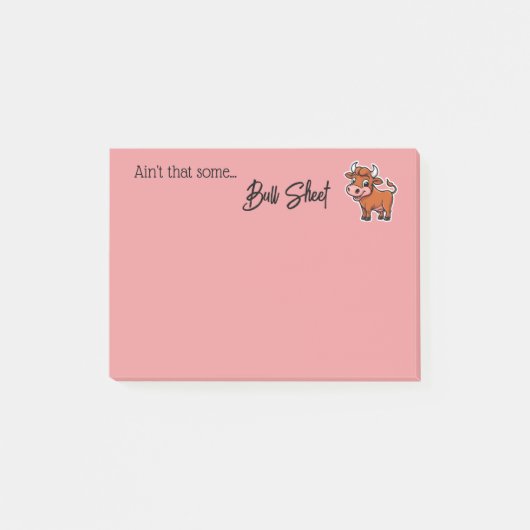 Post-it® Ce n’est pas que quelque feuille de taureau Snarky (Devant)