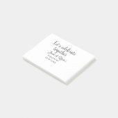 Post-it® Célébrons ensemble la fête de fiançailles nom date (Incliné)
