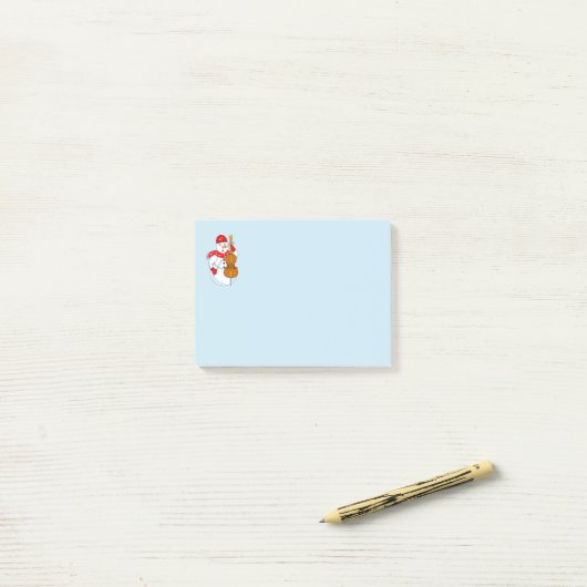 Post-it® Cello Snowman (Sur un bureau)