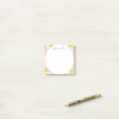 Post-it® Cercle floral et Abstrait (Sur un bureau)