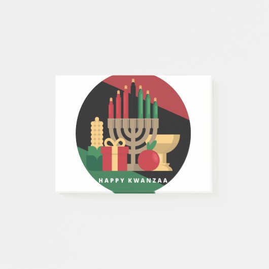 Post-it® cercle Happy Kwanzaa (Devant)