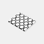 Post-it® Cercle noir et blanc géométrique (Incliné)