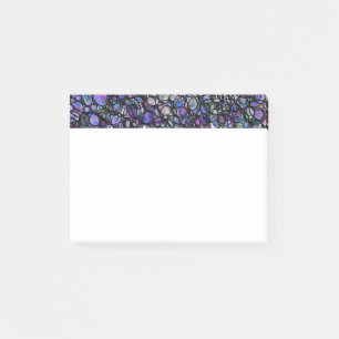 Post-it® Cercles abstraits dessinés à la main, Bleu, Violet