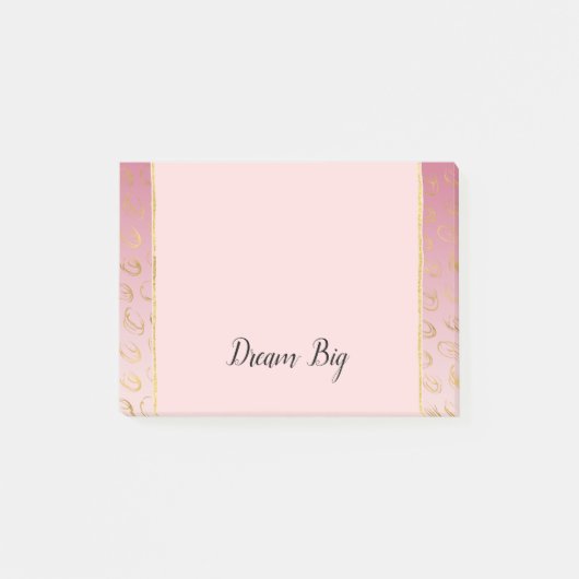 Post-it® Cercles Chic Ombre Rose Or (Devant)