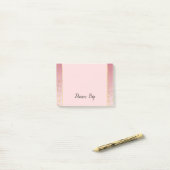Post-it® Cercles Chic Ombre Rose Or (Sur un bureau)