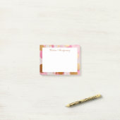 Post-it® Cercles d'or rose Abstrait personnalisés (Sur un bureau)