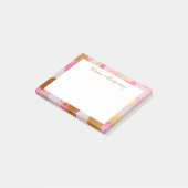 Post-it® Cercles d'or rose Abstrait personnalisés (Incliné)