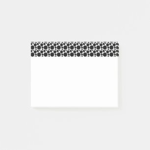 Post-it® Cercles et points en 7 tailles : répétition noir e