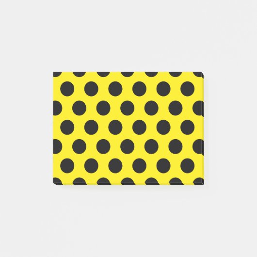 Post-it® Cercles noirs sur fond jaune (Devant)