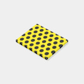 Post-it® Cercles noirs sur fond jaune (Incliné)