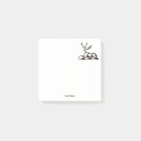 Cerf avec Emblème héraldique de graisse