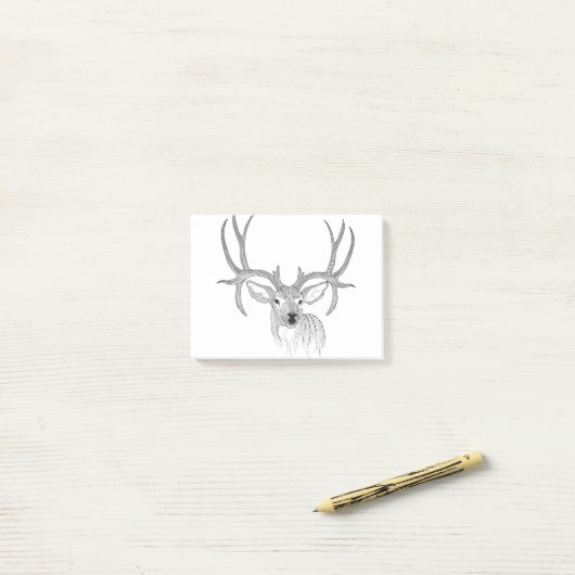 Post-it® cerf, chasse aux cerfs, cerf muet, cerf de bébé, q (Sur un bureau)
