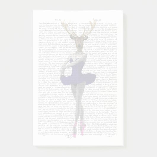 Post-it® Cerf de Ballerina en bleu (Devant)