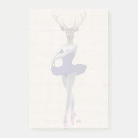 Post-it® Cerf de ballet en bleu (Devant)