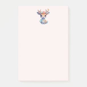 Post-it® Cerf de Bébé mignon avec Antlers et Fleurs