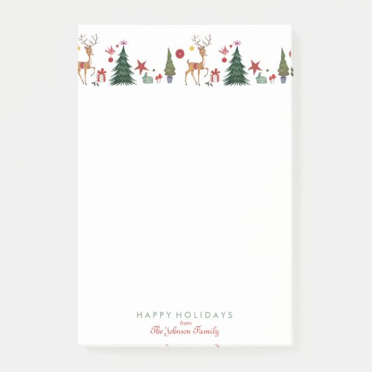 Post-it® Cerf de Noël | Notes | Notes collantes (Devant)