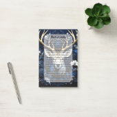 Post-it® Cerf gothique floral céleste de minuit  (Bureau)