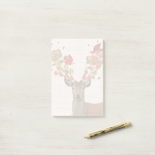 Post-it® Cerfs et Inséparables (Sur un bureau)