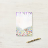 Post-it® Cerfs, Papillons, Lilacs et fleurs de printemps (Sur un bureau)