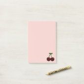 Post-it® Cerise - Collection de Fruits - (Sur un bureau)