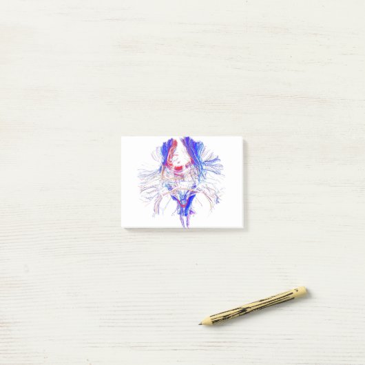 Post-it® Cerveau et Tracktography (Sur un bureau)