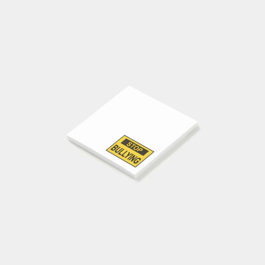 Post-it® Cesser le signe d'intimidation jaune (Incliné)