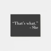 Post-it® C'est ce qu'elle a dit (Devant)