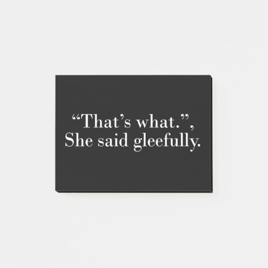 Post-it® C'est ce qu'elle a dit avec gaieté (Devant)