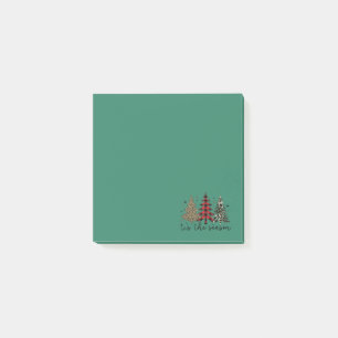 Post-it® "C'est la saison" Noël Plaid Leopard