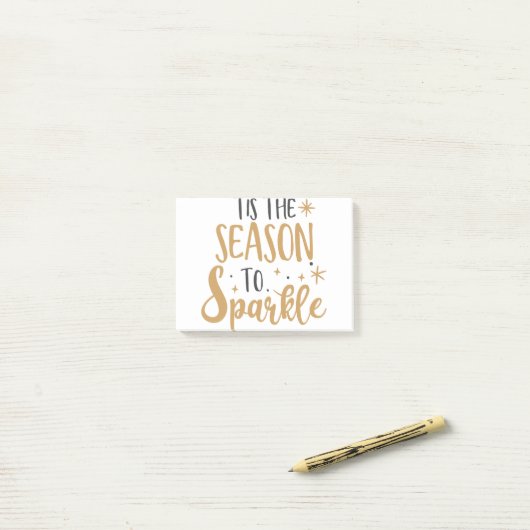 Post-it® C'est la saison pour scintiller (Sur un bureau)