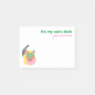 Post-it® C'est le bureau de mon chat - je travaille juste