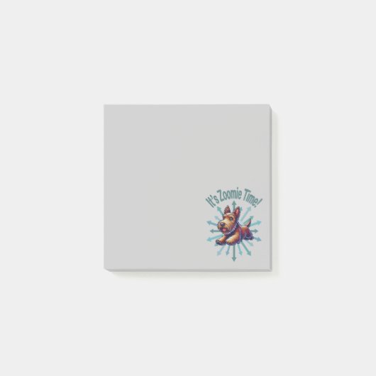 Post-it® C'est l'heure de Zoomie Brown Scotty (Devant)