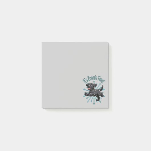 Post-it® C'est l'heure de Zoomie Lab noir (Devant)