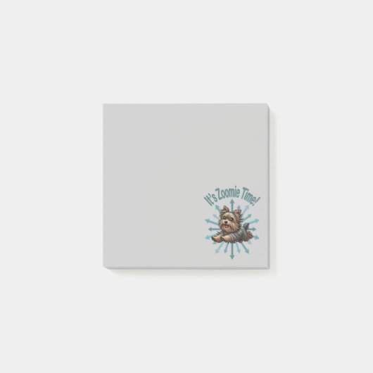 Post-it® C'est l'heure de Zoomie Yorkshire Terrier (Devant)