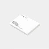 Post-it® C'Est Ma Journée De Chat Dormant Mignonne (Incliné)