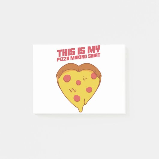 Post-it® C'Est Ma Pizza Qui Fait Coeur De Chemise (Devant)