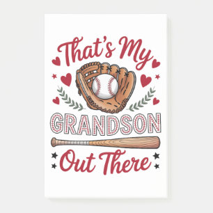 Post-it® C'est mon petit-fils là-bas Baseball Grand-mère