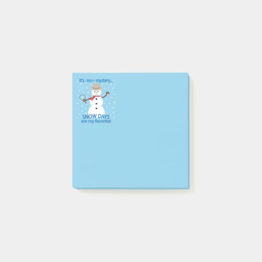 Post-it® C'est NOw Mystery Detective Snowman Blue (Devant)